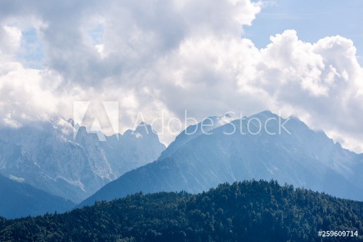 Picture of Beautiful landscape with mountains and cloudy sky in Germany